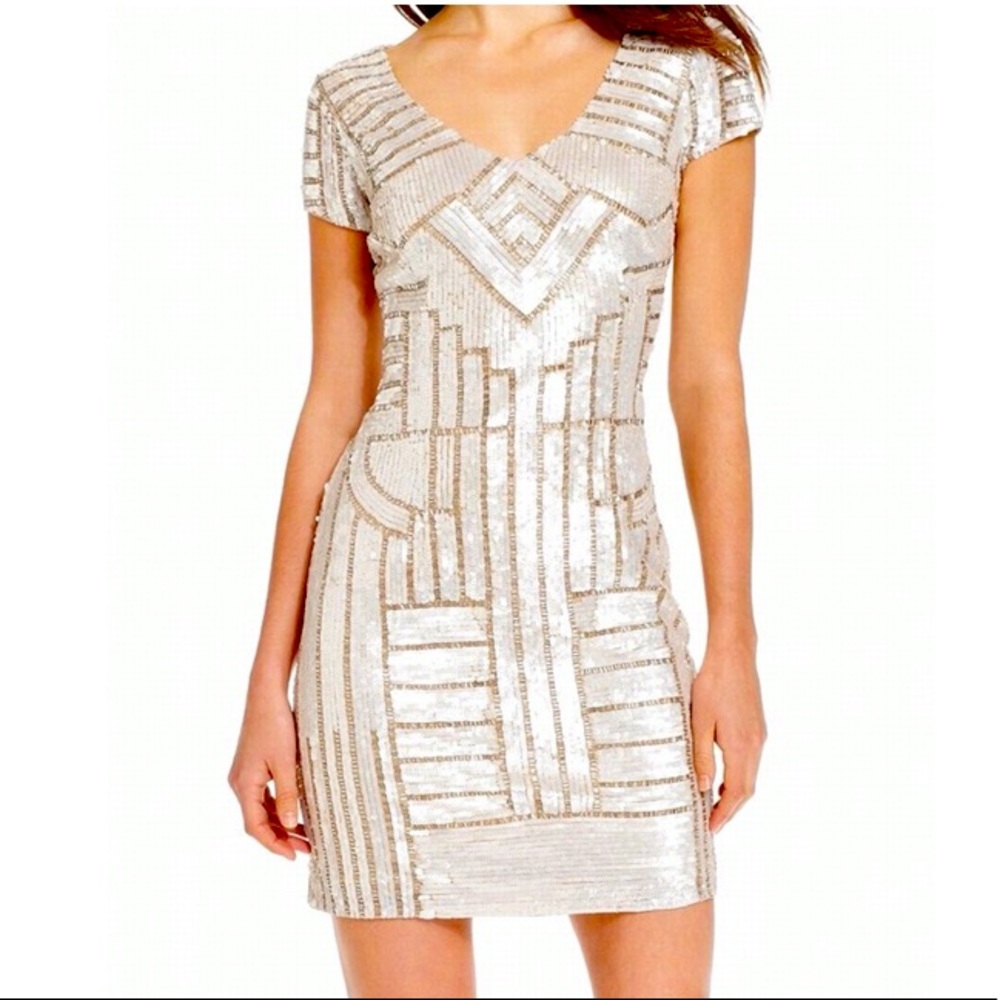 NWT RARE Adrianna Papell Embellished Dress 6 S M